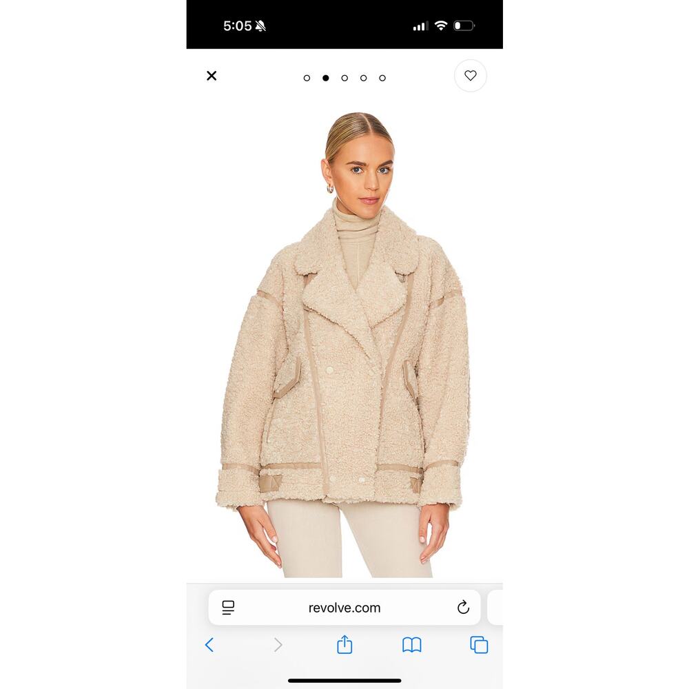 Lamarque Cream Shearling Jacket - Picture 4 of 8
